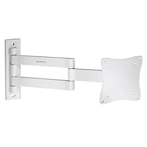 ProperAV Soporte de Pared Blanco para TV de 13 Pulgadas, 19 Pulgadas, 22 Pulgadas, 23 Pulgadas, 24 Pulgadas, 28 Pulgadas, inclinación de 70° VESA MAX 100 x 100