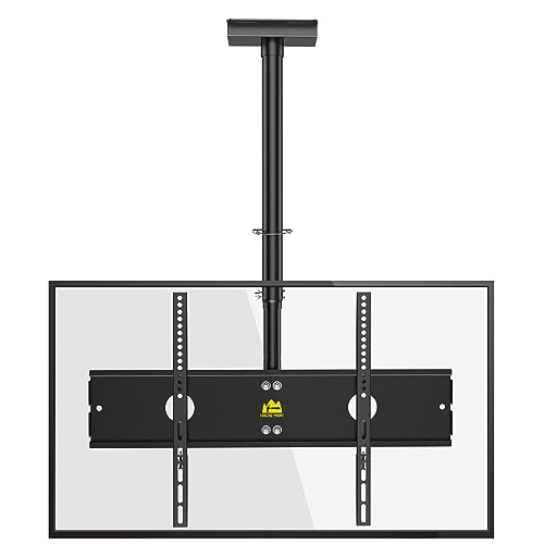 Soporte de techo para TV FORGING MOUNT Soporte de techo para TV de altura ajustable giratorio inclinable soporte de TV para TV plana y curvada de 40 a 65 pulgadas de hasta 60 kg máx. VESA 600 x 400 mm