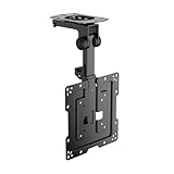 AISENS - CT43S-187 - Soporte de Techo Giratorio, Plegable para Monitor/TV 20Kg de 19-43, Negro