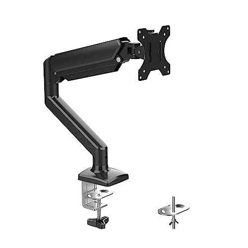 GRIFEMA GB2003-1 Soporte de Monitor con Resorte de Gas para Pantalla de Computadora de 13-32 Pulgadas, Altura Ajustable, VESA 75x75/100x100, Peso 2-9 kg, Negro