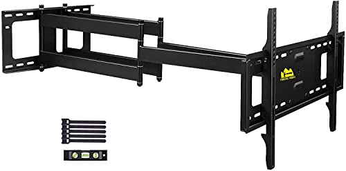 FORGING Mount Soporte de Pared de TV de Largo Alcance 109cm,Brazo articulado Doble,inclinación Movimiento Completo y Soporte Giratorio para TV de 42 a 90 Pulgadas,Carga 60kg,VESA600x400mm