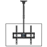 PERLESMITH Soporte para TV - Soporte Giratorio Ajustable para TV para Pantalla de 26 a 65 Pulgadas - Soporte de Techo para TV de Movimiento Completo, Soporta hasta 50 kg con VESA 400 x 400