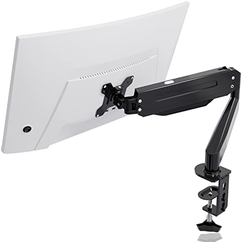 suptek Soporte de Monitor Escritorio para Pantallas de 17-27 Pulgadas, VESA 75/100 mm hasta 6 kg, Giratorio de 360°, Inclinación, Altura Ajustable Brazo de Monitor, Brazo de Resorte de Gas - MD8