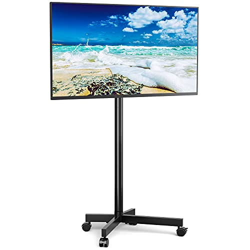 RFIVER Soporte TV Pie Ruedas para Television de 23-55 Pulgadas de Plasma/LCD/LED, Carro de TV Universal Soporte TV Suelo Móvil con Altura Ajustable de hasta 35 kg, Máx VESA 400x400 mm