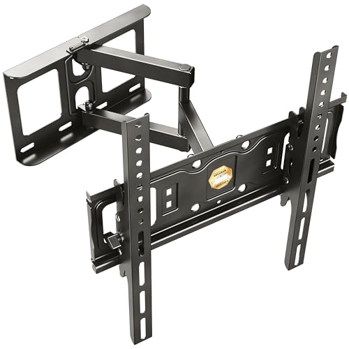 RICOO Soporte TV Pared 32-55' Pulgadas (81-140cm) S6144 Brazo articulado Giratorio Inclinable Colgador televisión Universal VESA 200x200-400x400 Negro