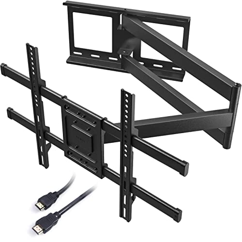 BONTEC Soporte TV Pared con Brazo Articulado Extralargo de 1040mm para Pantallas de 32-75' de Planos/Curvos LCD/LED/OLED, hasta 60 kg, Soporte Pared TV con Giratorio e Inclinable, VESA Máx 600x400 mm