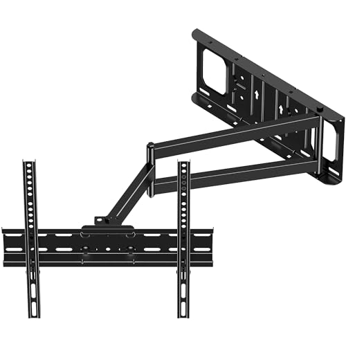 FORGING MOUNT Soporte de Pared para TV con 650mm Brazo Largo, Soporte TV Pared Esquinero Giratorio e Inclinable para 26-60 Pulgadas Planas & Curvas TV, Brazo TV hasta 35kg MAX VESA 400x400mm