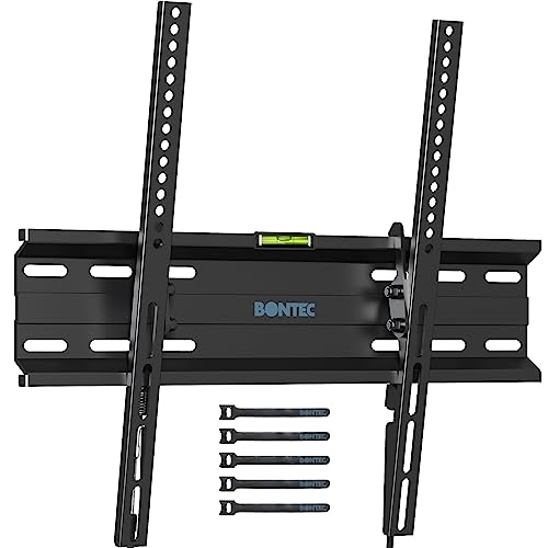 BONTEC Soporte TV Pared Inclinable Ultradelgado para TVs de 23-60 Pulgadas de LED/LCD/Plasma, Soporte para TV para Televisores Carga Máx. 45kg, Máx. VESA 400x400 mm